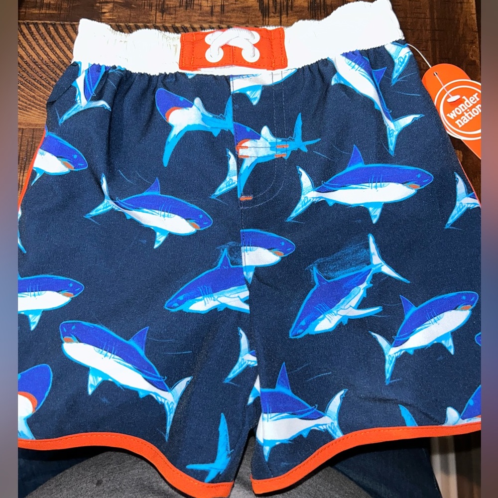 ☀️SUMMER SALE🌞 NWT Toddler boys shark swim trunks